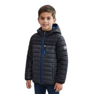 NWOT ZeroXposur Boys M 8 Hooded Puffer Jacket Colorblock Black Gray